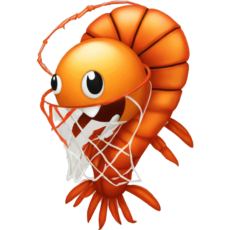 shrimp plays basketball during the fire emoji