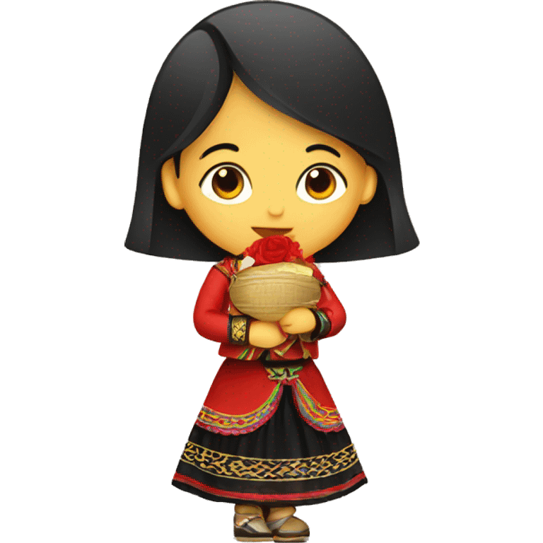 Mariachi kissing traditional Vietnamese girl emoji