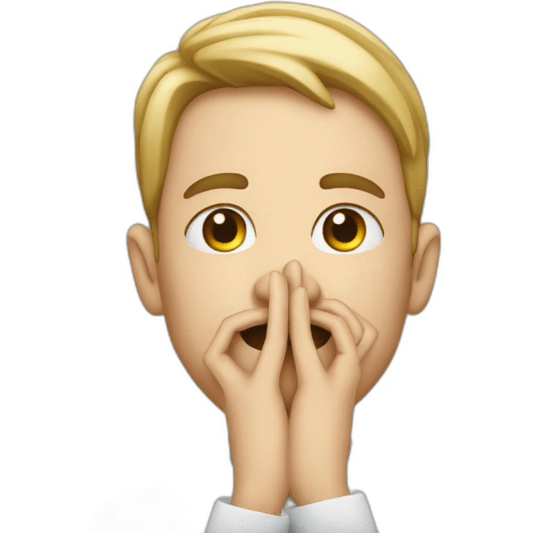 Pfizer gesture of hush emoji