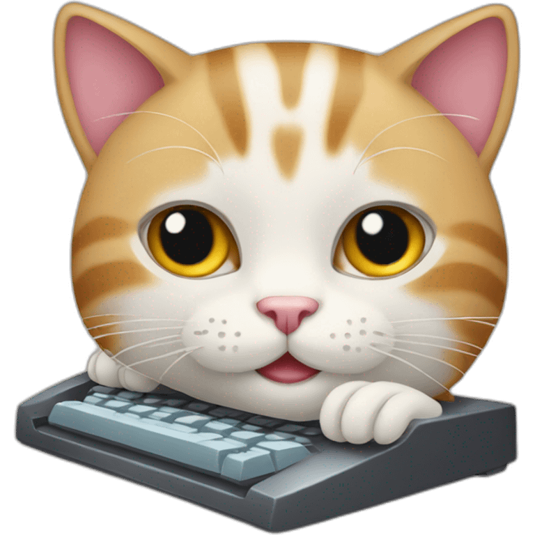 Cat typing emoji