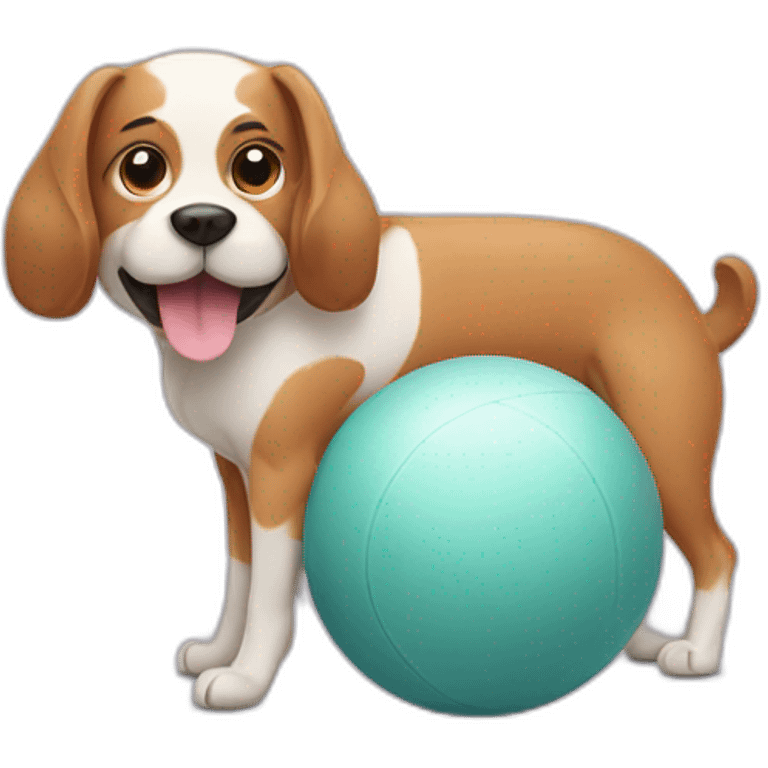 Dog with a pilates ball  emoji