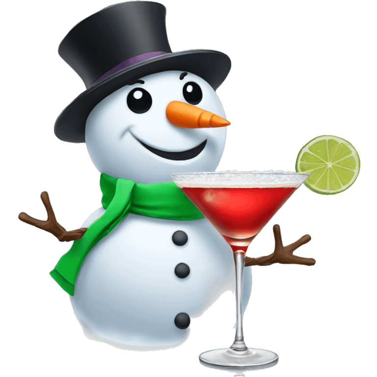 Snowman and martini emoji