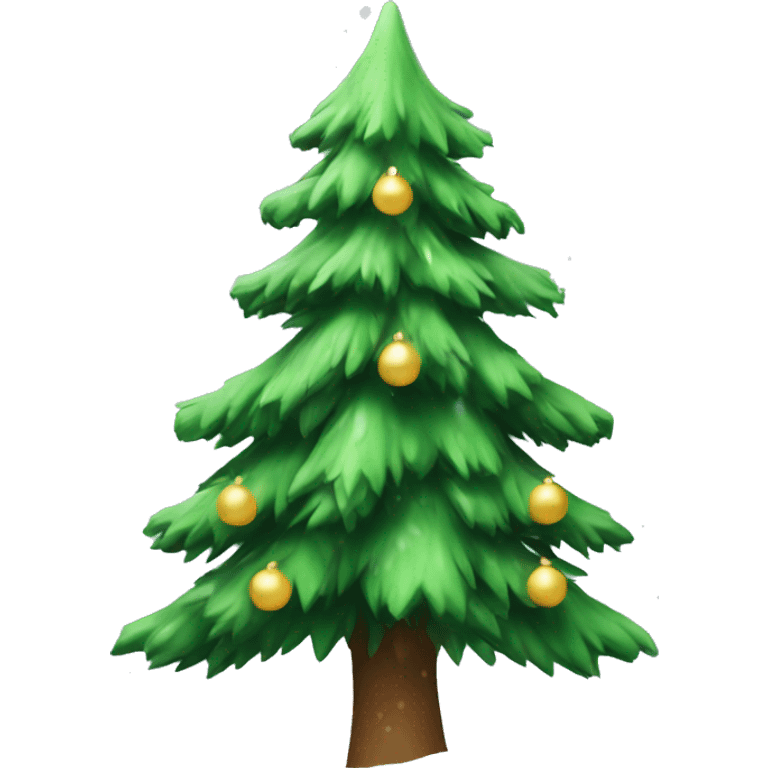 Christmas tree and snow  emoji