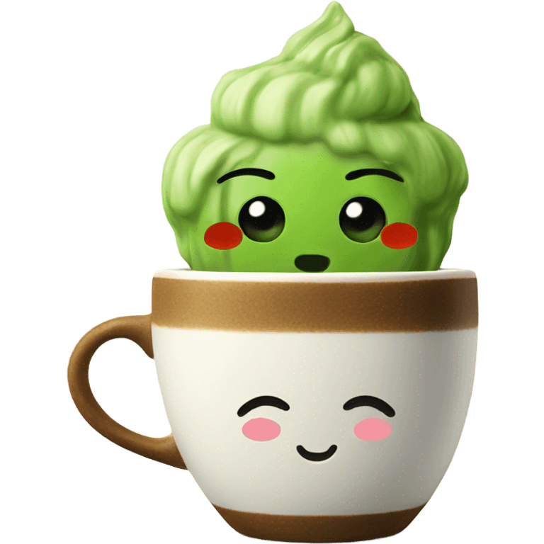 matcha in ceramic cup emoji