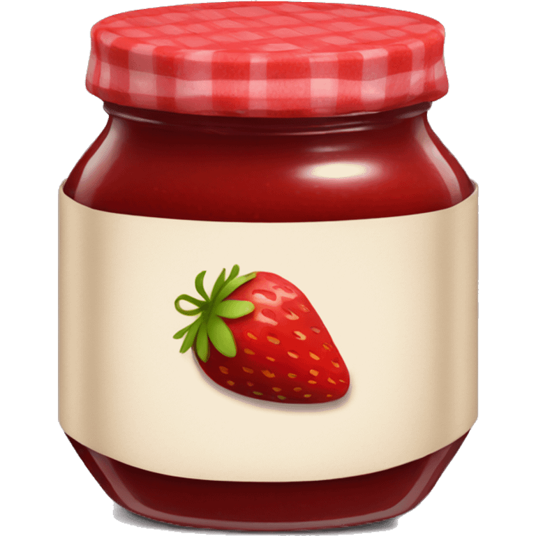 Strawberry jam spread on a perfect circle emoji