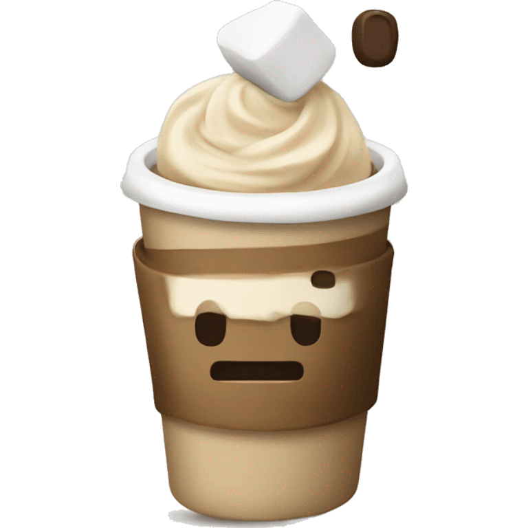 Beige coffee and marshmallow emoji