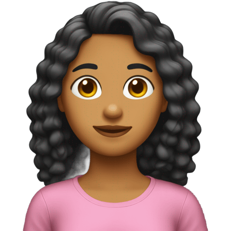 Chica guapa pelo negro emoji