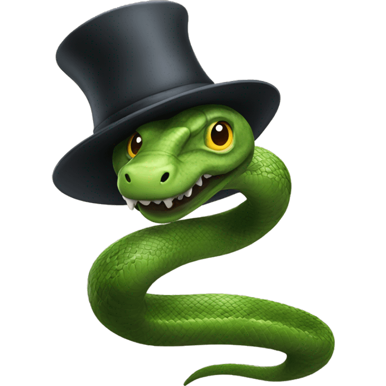 the snake in the hat emoji