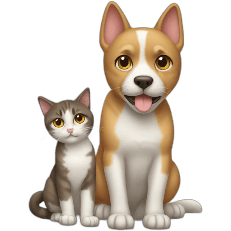 Cat with à dog emoji