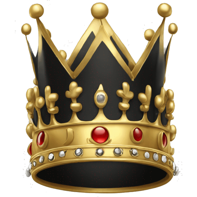 king crown with black detailing and with transparant desi emoji