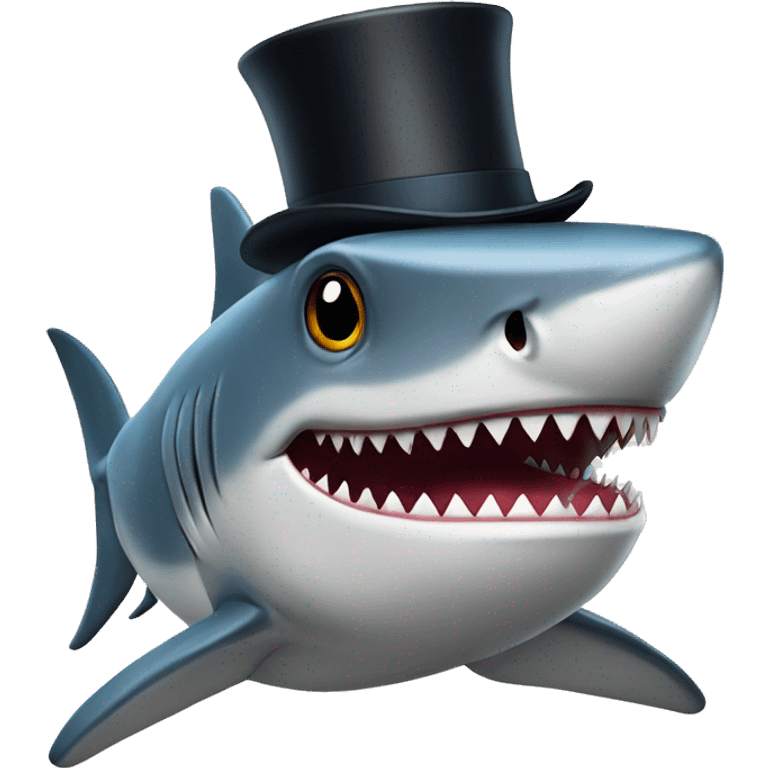 shark with a tophat emoji