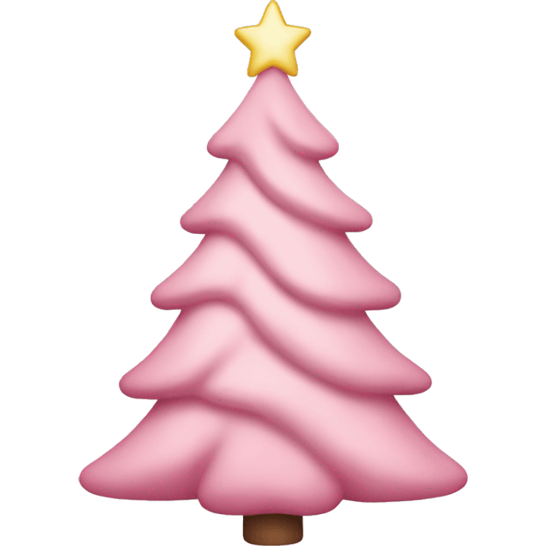 Light pink Xmas tree emoji