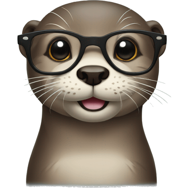 Otter with glasses  emoji