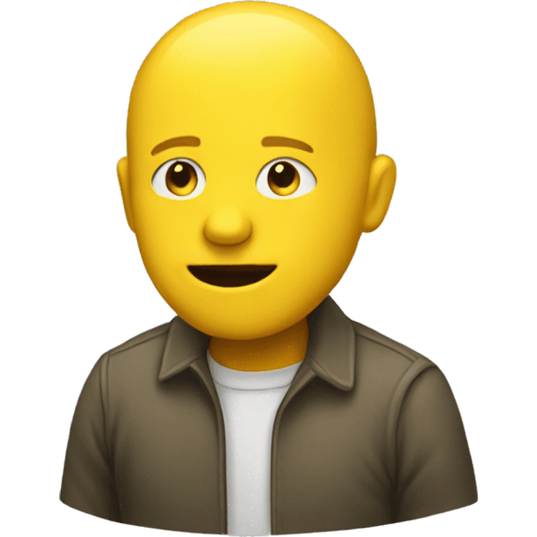 Yellow man leaving emoji