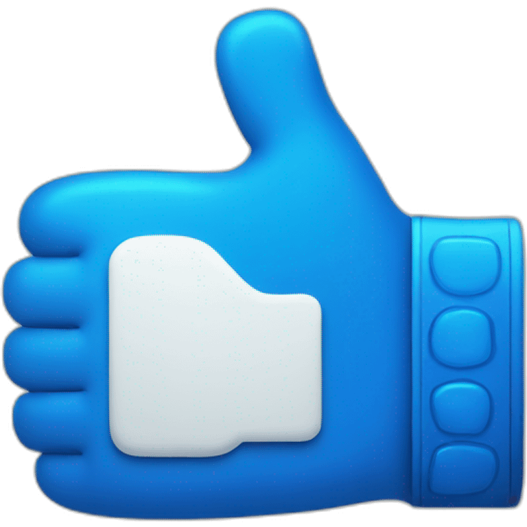 thumbs up blue medical glove emoji