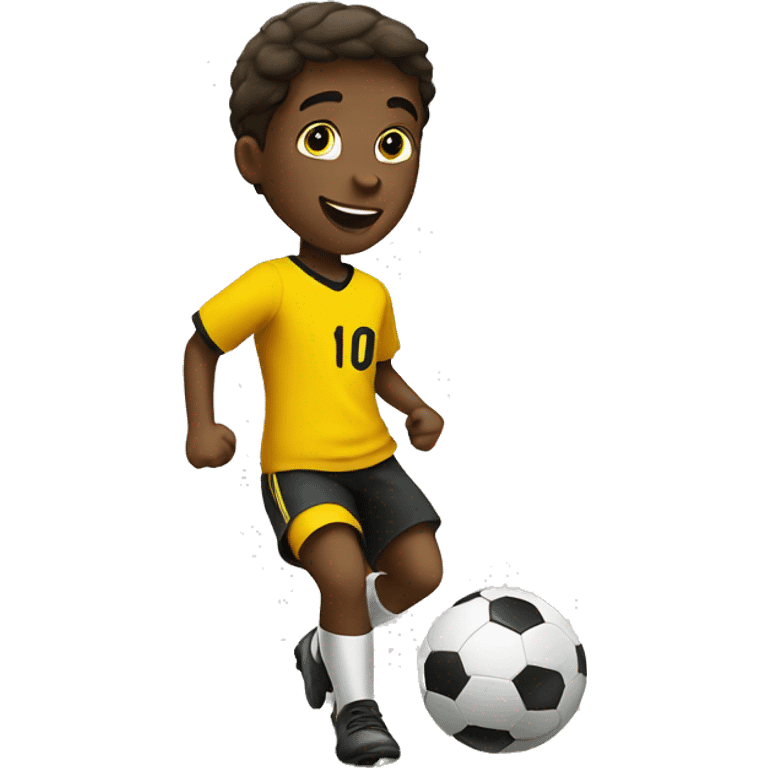 kid playing soccer emoji