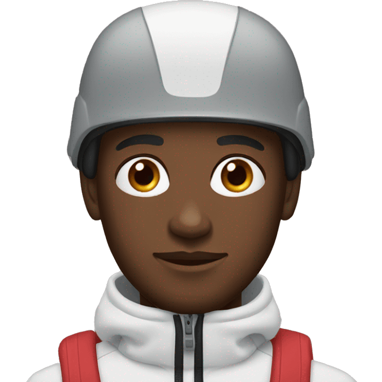 black man with stubble ski emoji