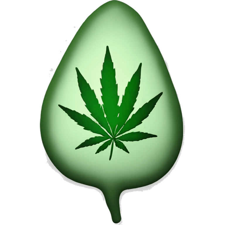 Marihuana leaf as logo like a rock emoji