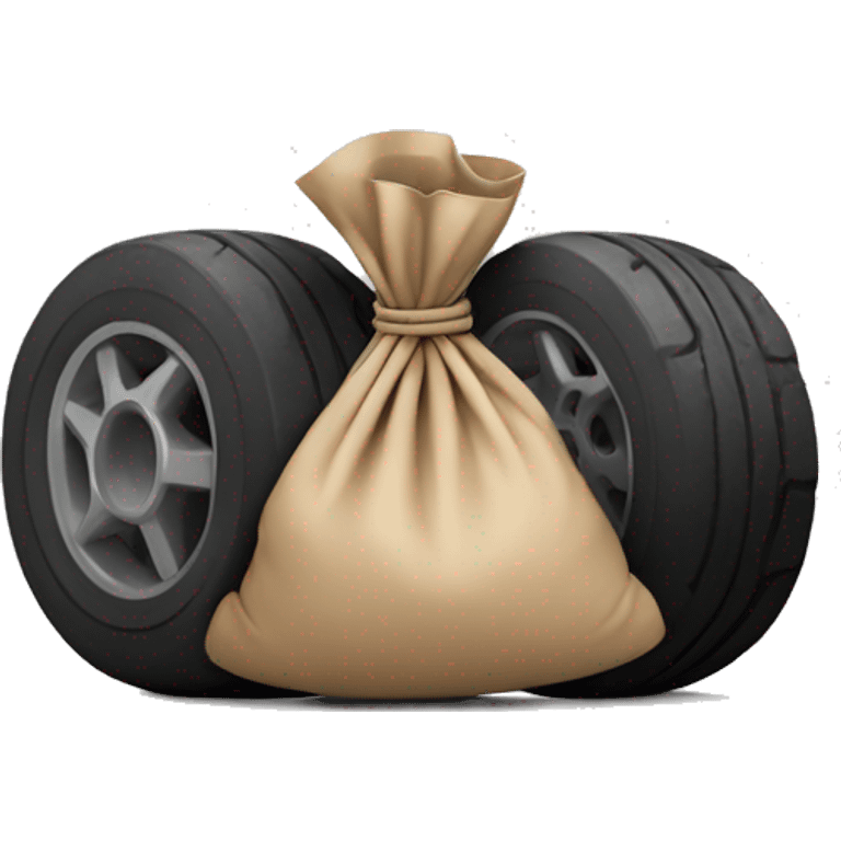 hip thrust with a sandbag against a tire emoji