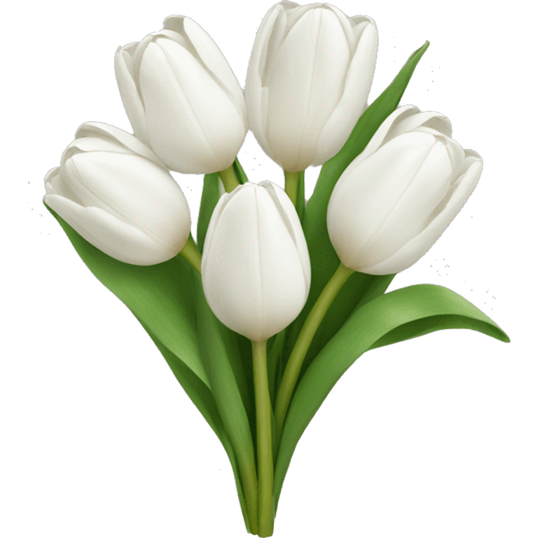 white tulip bouquet  emoji