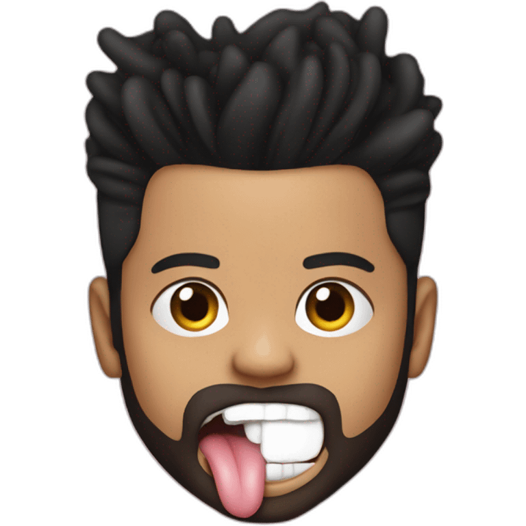 The weeknd tongue out emoji