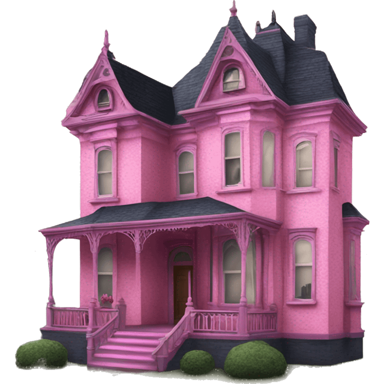 pink victorian house from coraline emoji