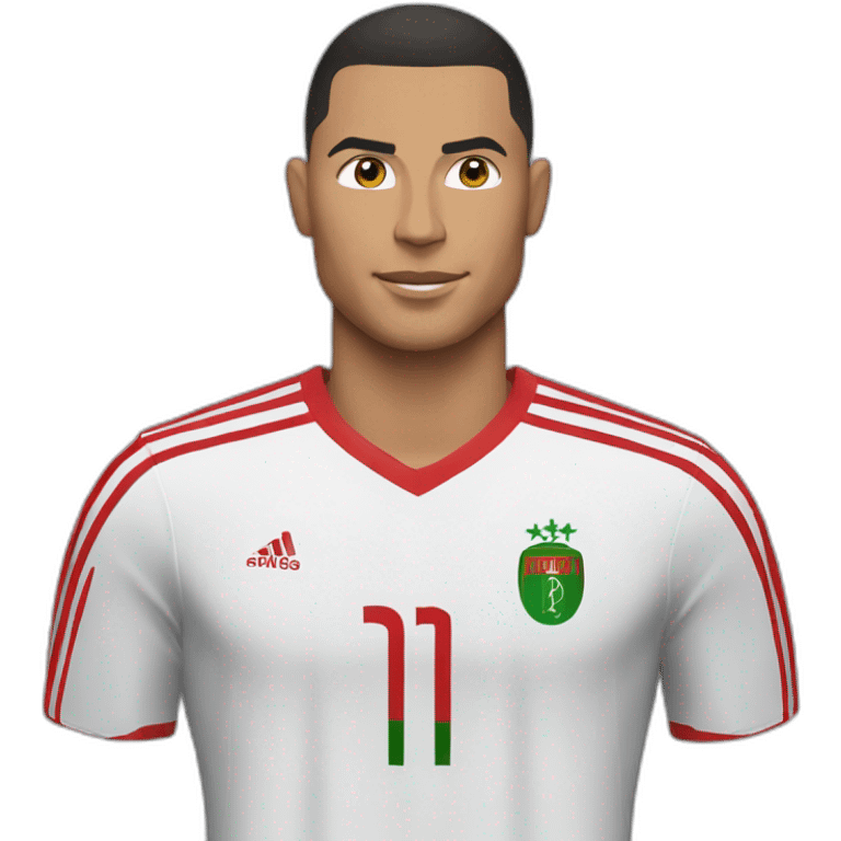 Ronaldo avec le maillot du Maroc emoji