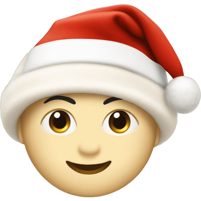 Chanel Santa hat beige and white emoji