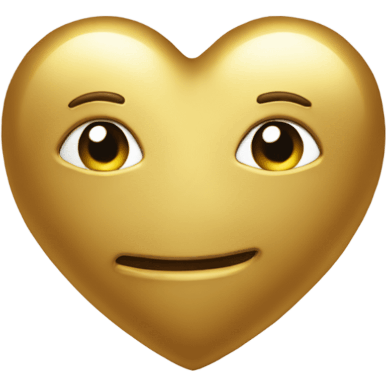 Golden heart emoji