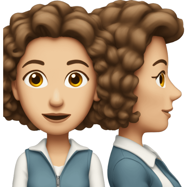 Judy Geller with brown hair emoji