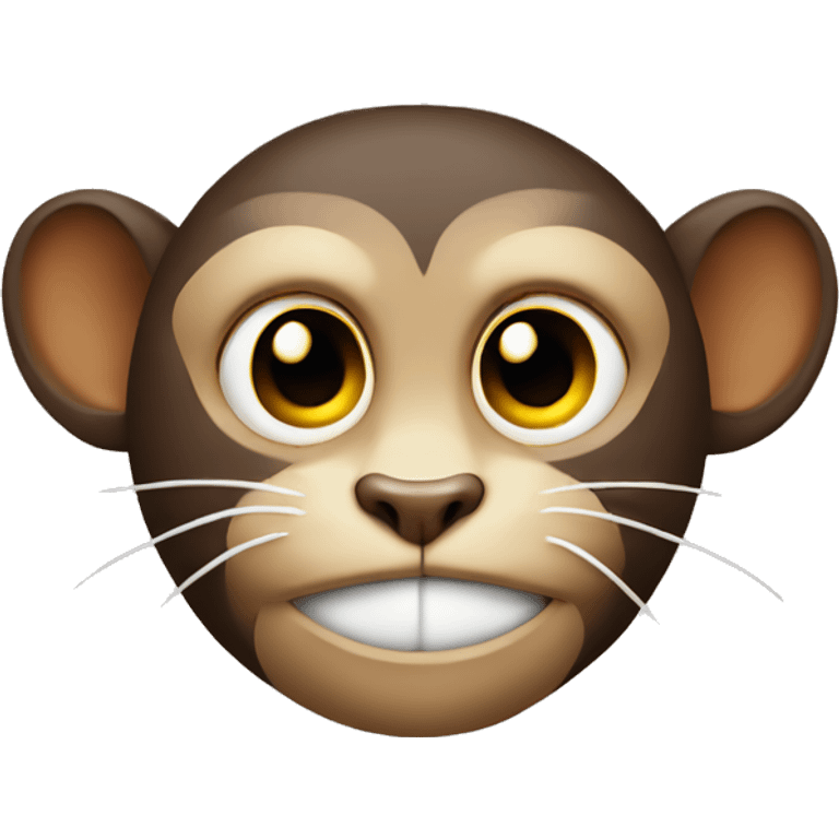 cat face on a monkey torso emoji