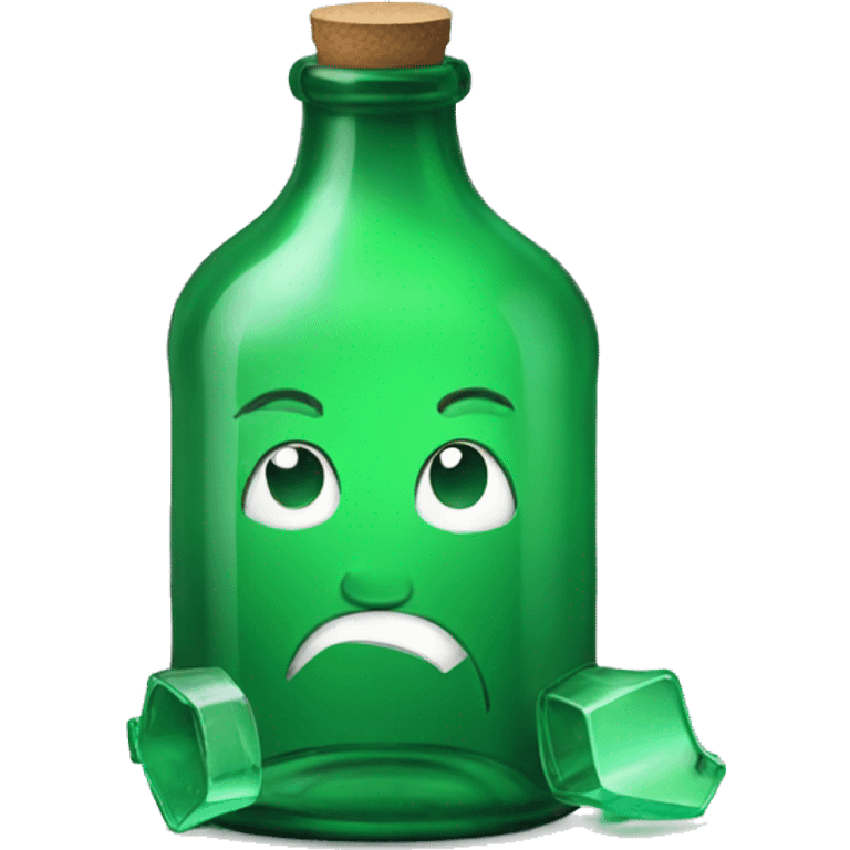 broken green glass bottle emoji