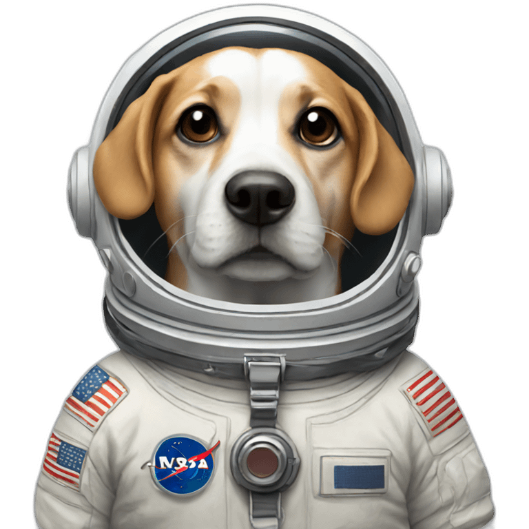 Astronaut dog emoji