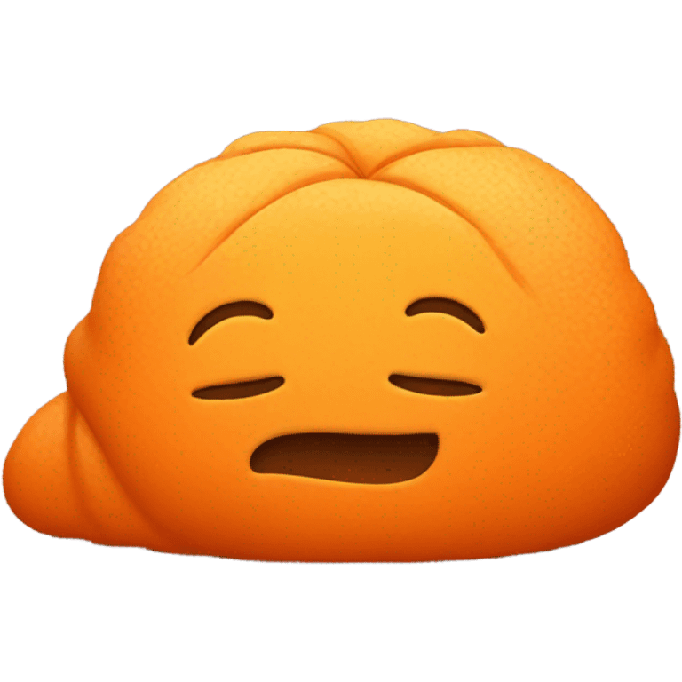 a sleepy orange  emoji