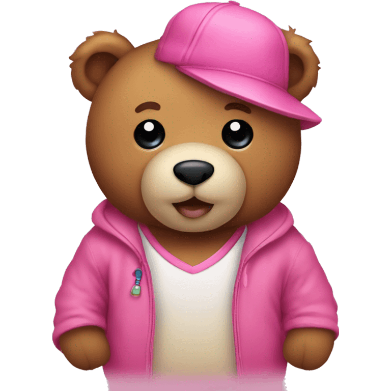 teddy bear wearing pink ྀིྀི emoji