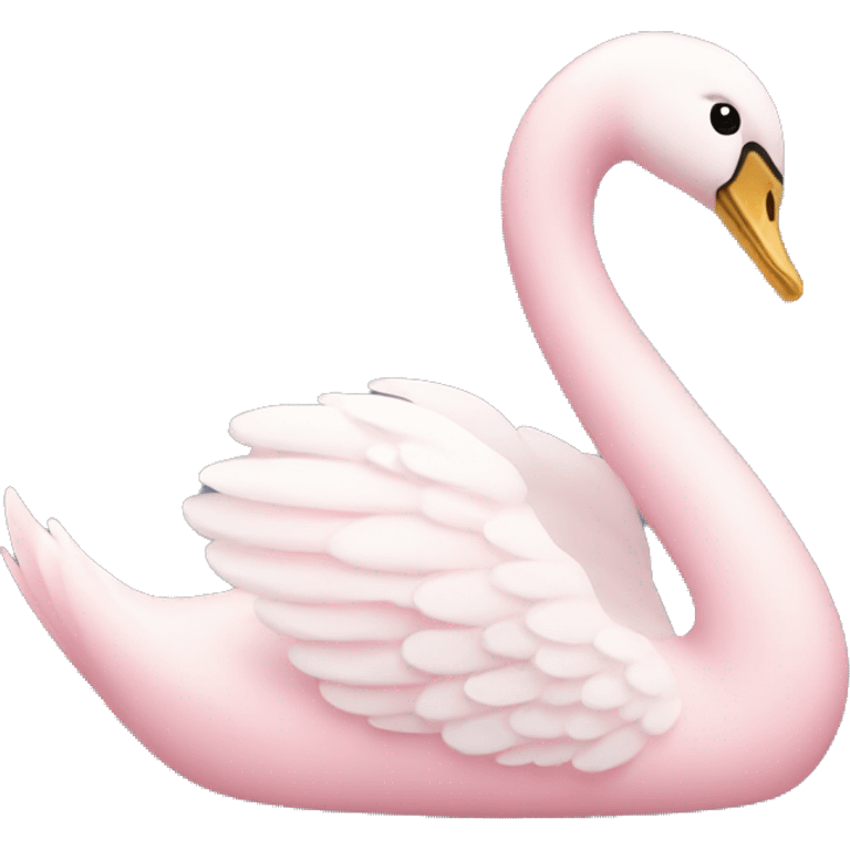 pastel pink swan emoji