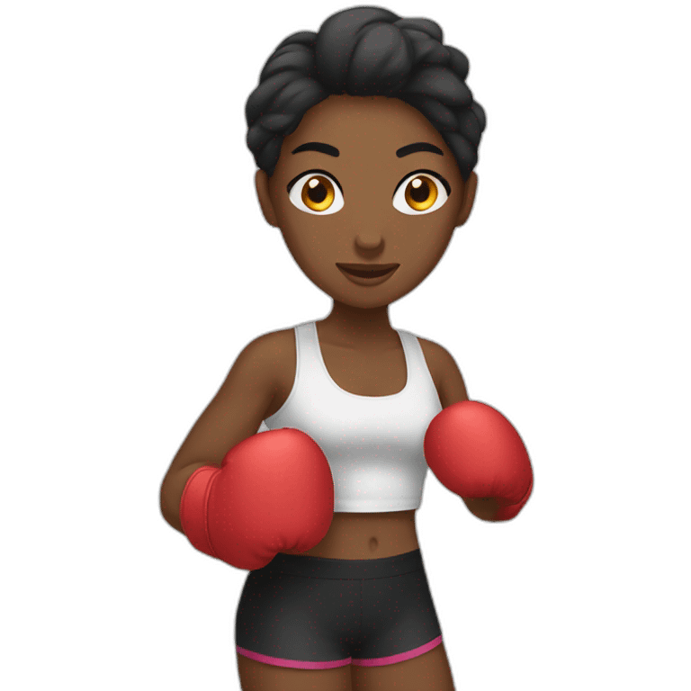 Boxe femme emoji