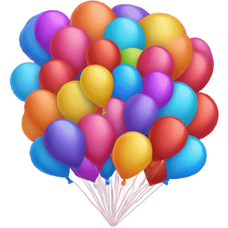 Bundle of colorful balloons  emoji