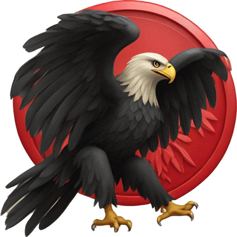 the albanian symbol eagle with hanfs emoji