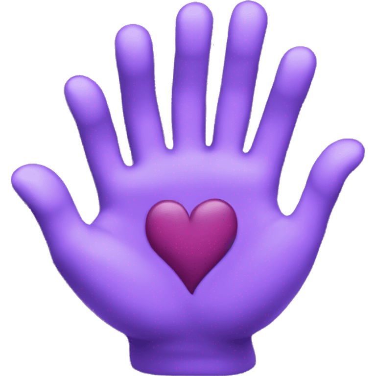 Heart made with purple hands emoji