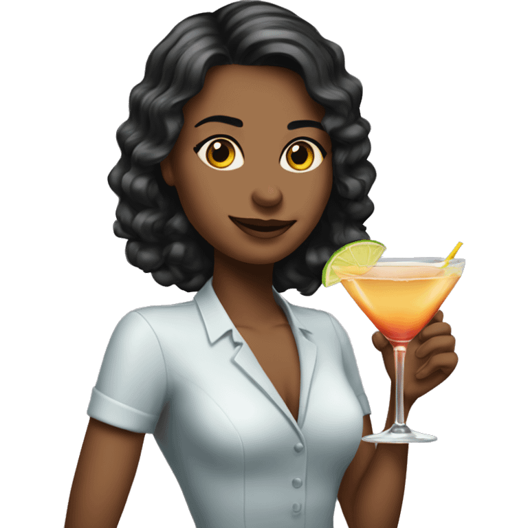 Cocktail hour girl funny emoji