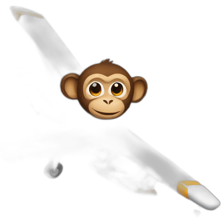 monkey with a plane emoji