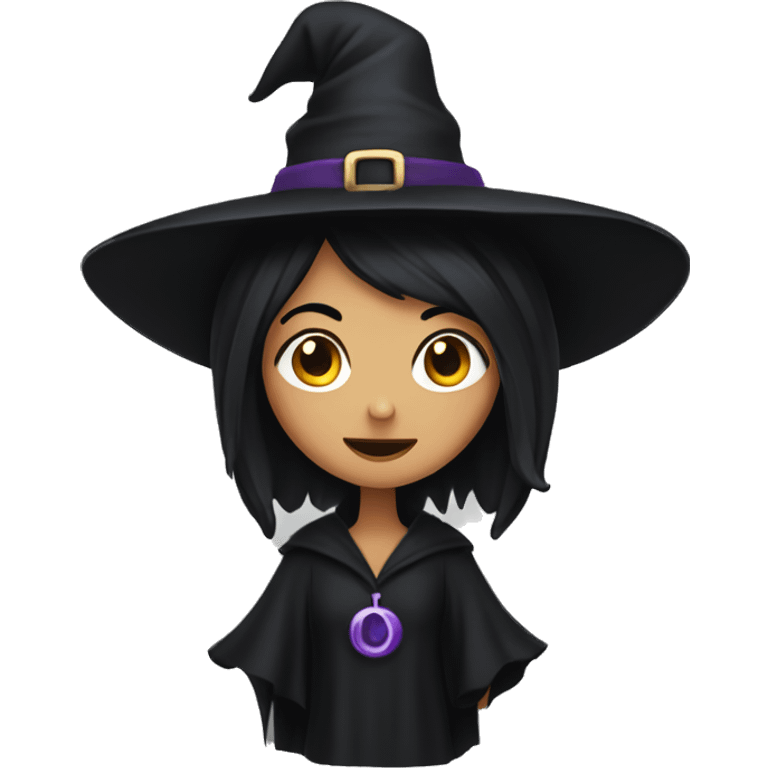 Witch with black hair  emoji