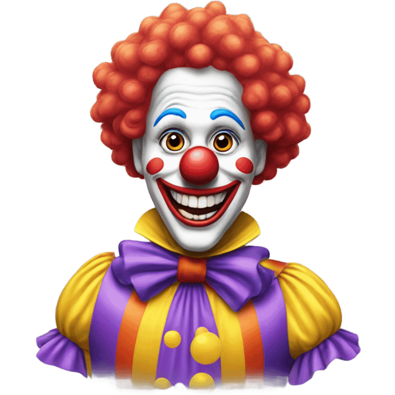 Clown with balloon  emoji