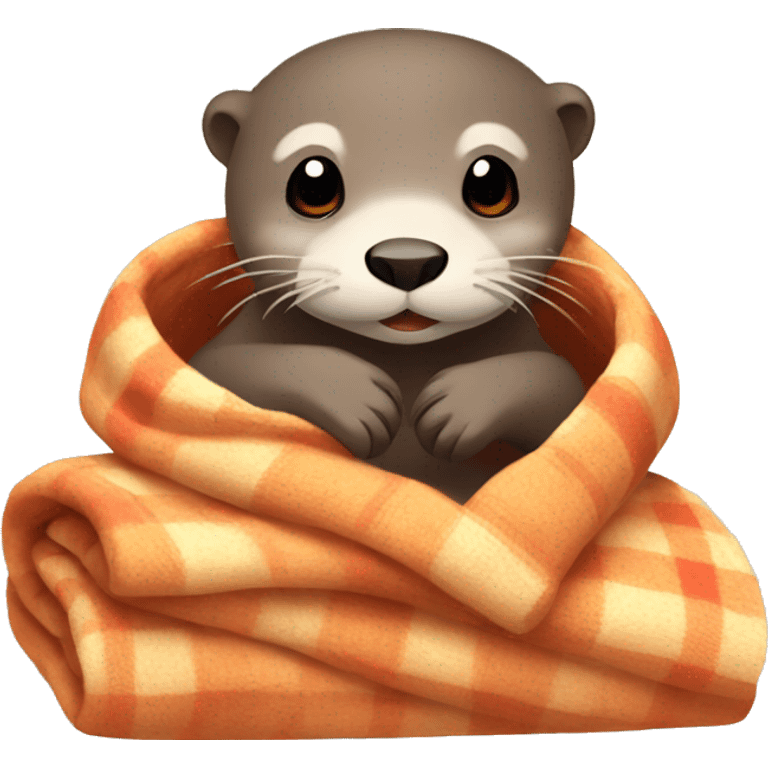 Otter with blankets  emoji