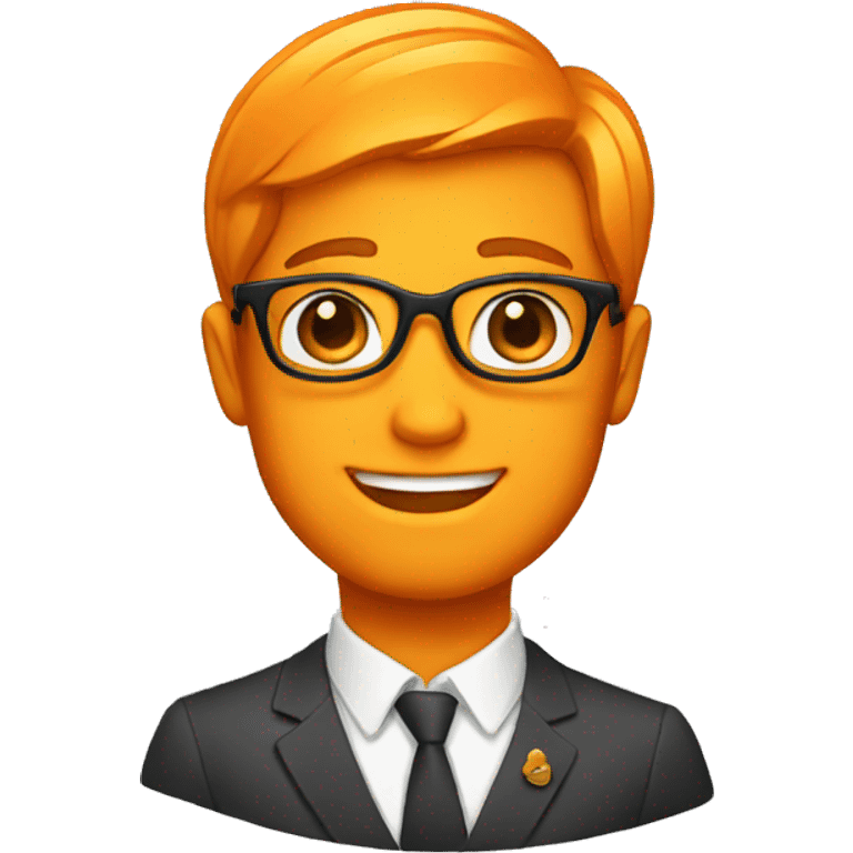 preppy orange coloRed emojis' emoji