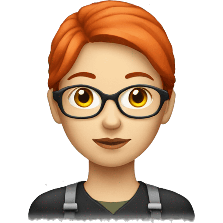 female programmer with red hair emoji