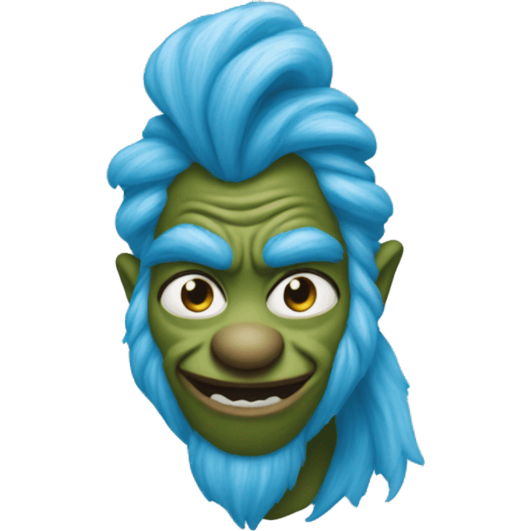 Make a blue grinch emoji emoji