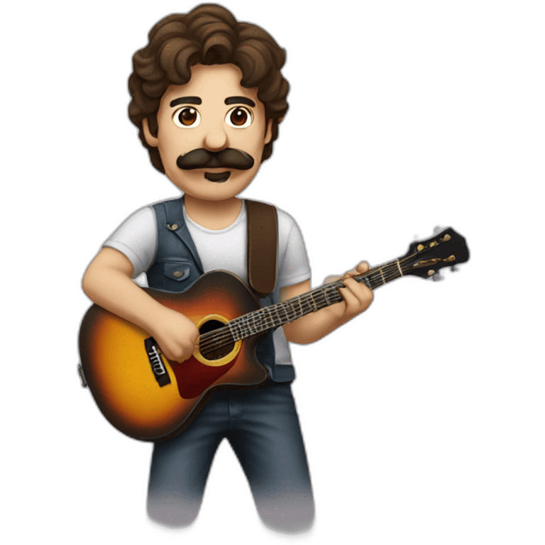 Guitarrista con bigote emoji