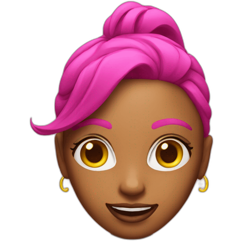 pink and yellow zumba girl emoji